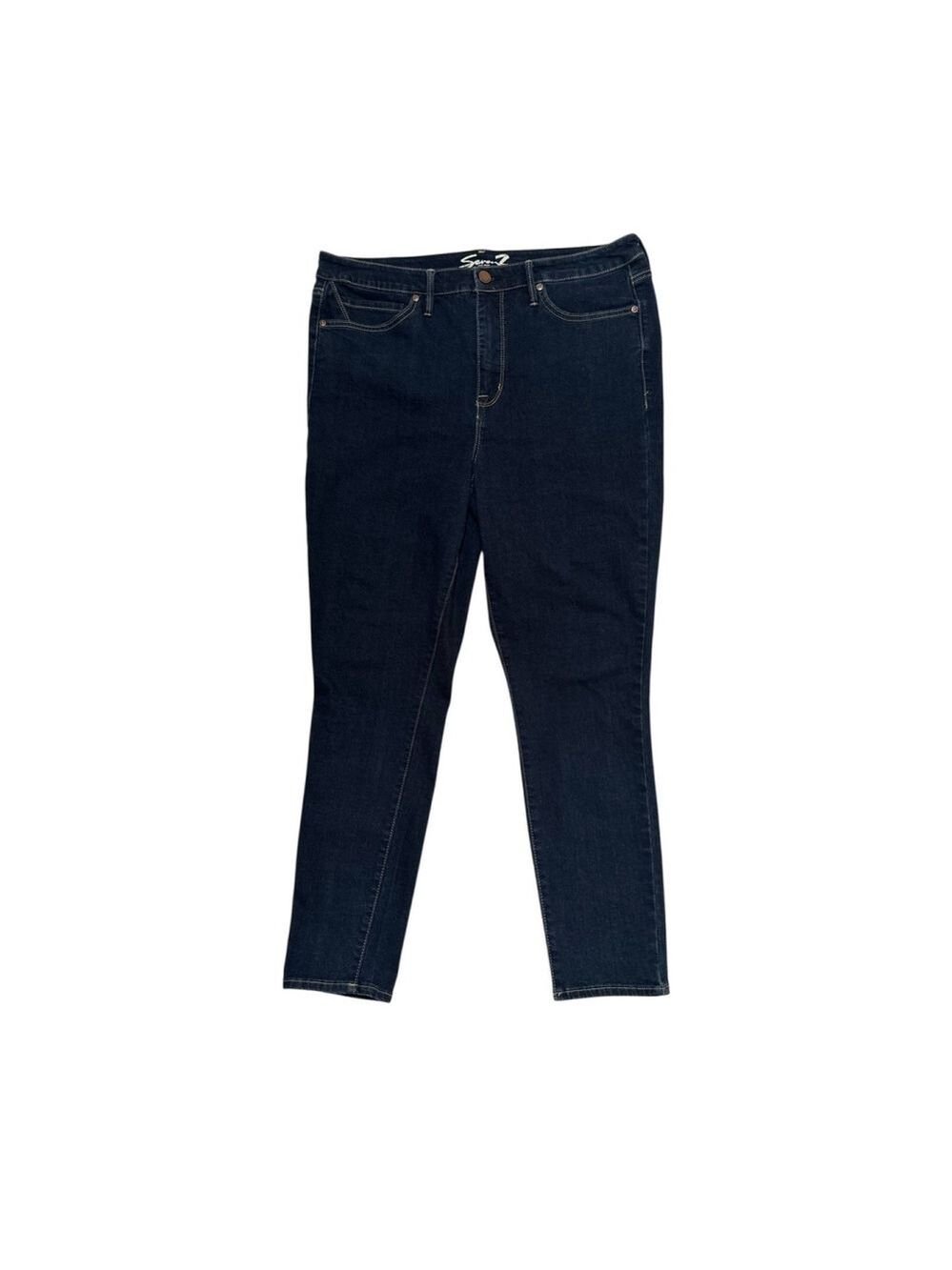 Seven7 Skinny Jeans Womens 16 Blue Denim City Western Cowgirl Cotton & Spandex - Picture 2 of 16
